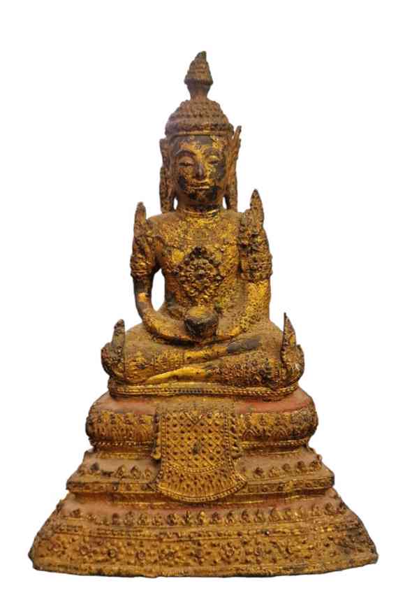 Bronzová socha Buddhy ze Siamu - foto 1