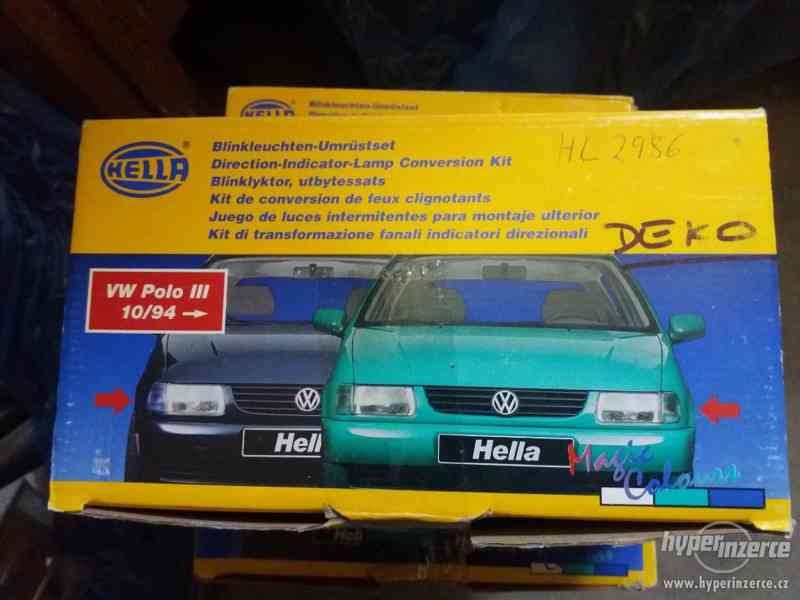 Nové přední modré blinkry Hella VW Polo 6N - foto 6