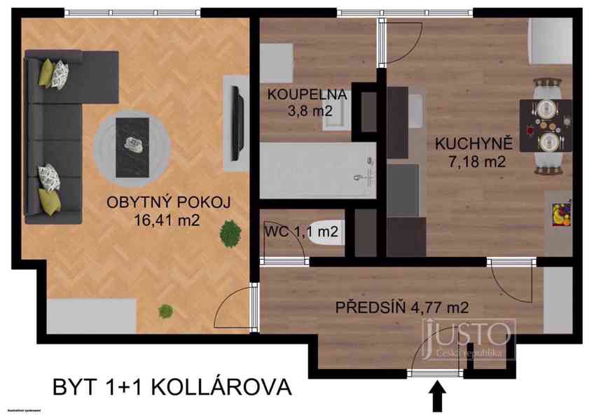 Prodej 1+1, 37 m², Písek - Kollárova - foto 4