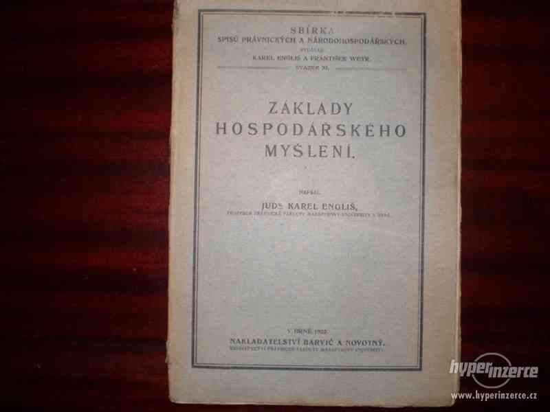 ZÁKLADY HOSPODÁŘSKÉHO MYŠLENÍ - JUDR. KAREL ENGLIŠ - 1922 - foto 1