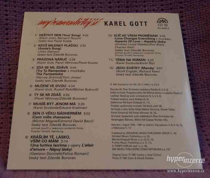 CD Karel Gott- Nejromantičtější , Vyprodané CD , retro edice - foto 2