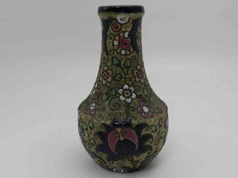 Krásná secesní Váza plastický reliéf Amphora Teplice