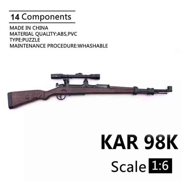 4D model nacvakávací stavebnice německé pušky Karabiner 98K - foto 3
