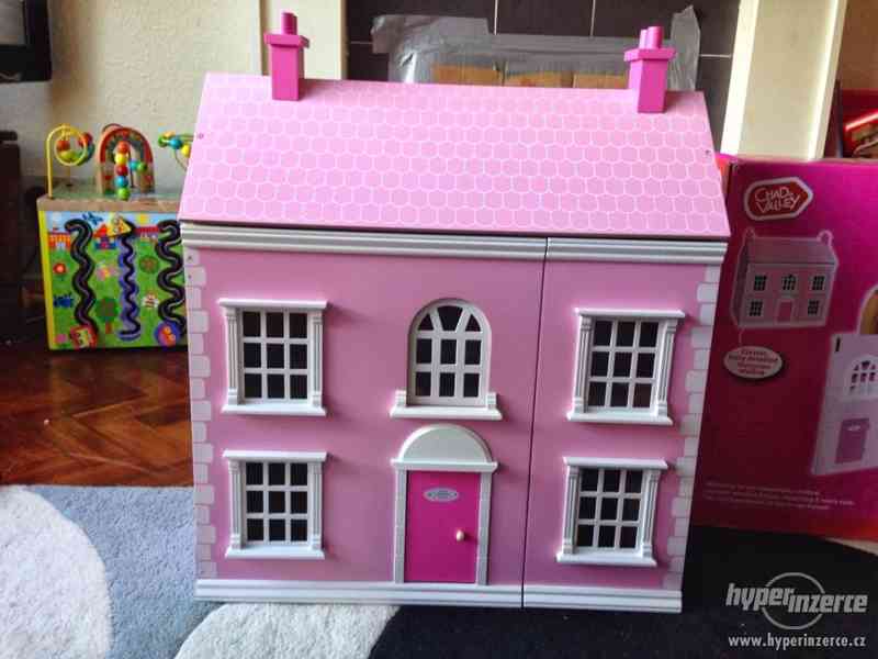 Dřevěná 3 podlažní dům pro panenky Nový !!!! PC 1890,- - foto 4