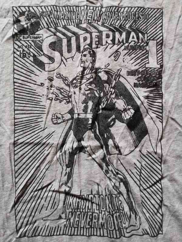 Pánské šedé tričko Superman Men'secret vel. S - foto 5