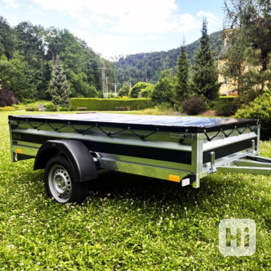 Přívěsný vozík nový 2,35m x1,30, profi - svařovaný rám, DPH - foto 1