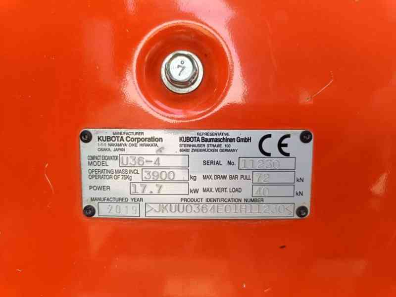 Minibagr Kubota U 36-4  - foto 5