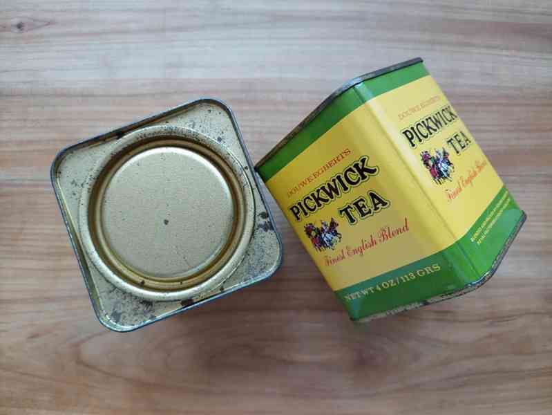 Krásná stará retro plechovka na čaj, plechovky Pickwick - foto 2