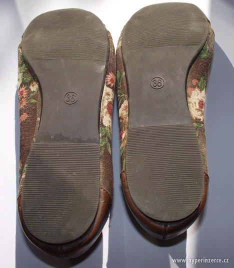 Nepoužité dámské koženo-látkové boty 36 - foto 2