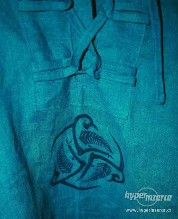 Lněná košile _VIKING BLUE - foto 2