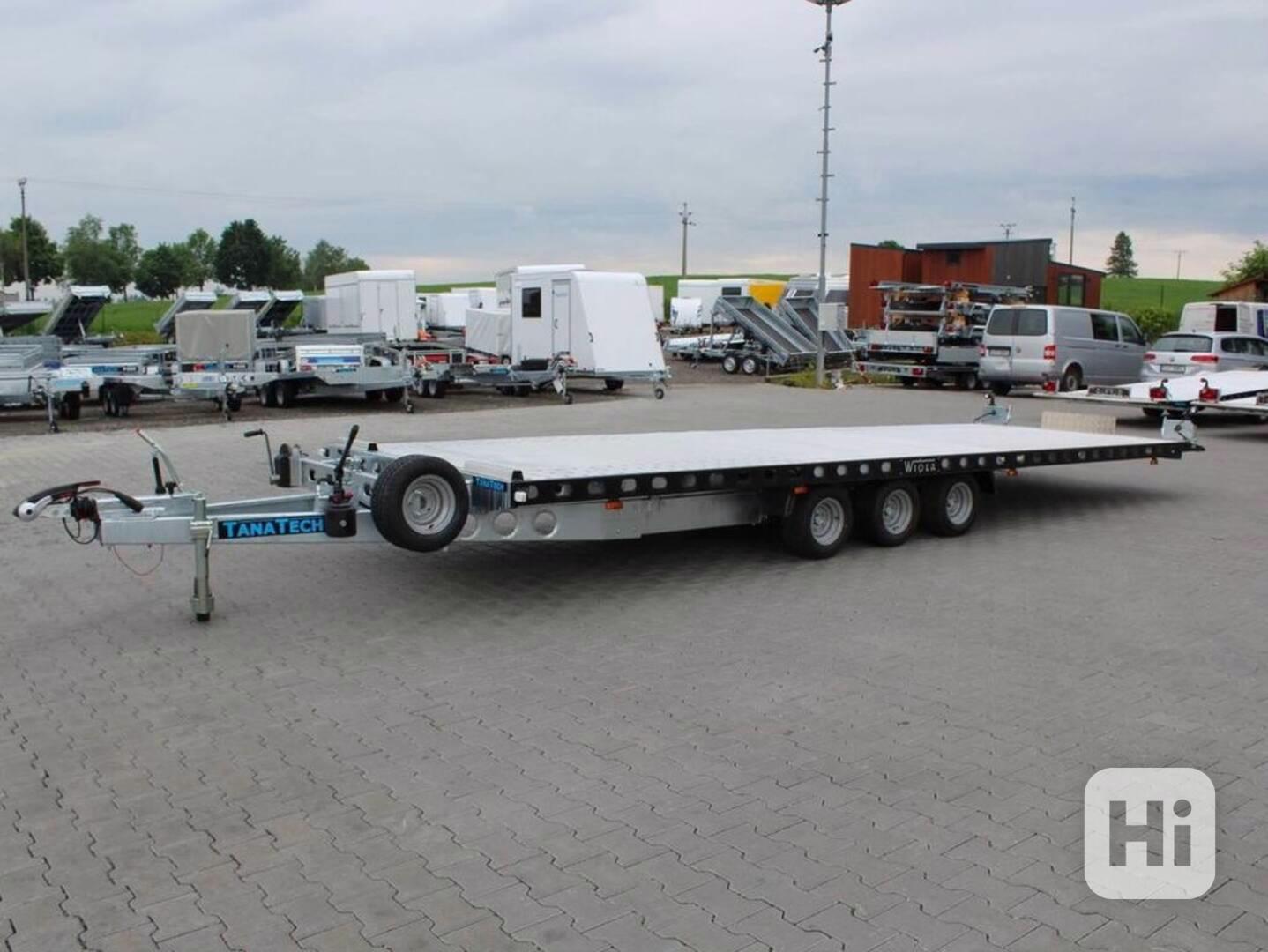 Přívěs Wiola L35G65P hydr. sklopný autopřepravník 6,5m 3,5t - foto 1