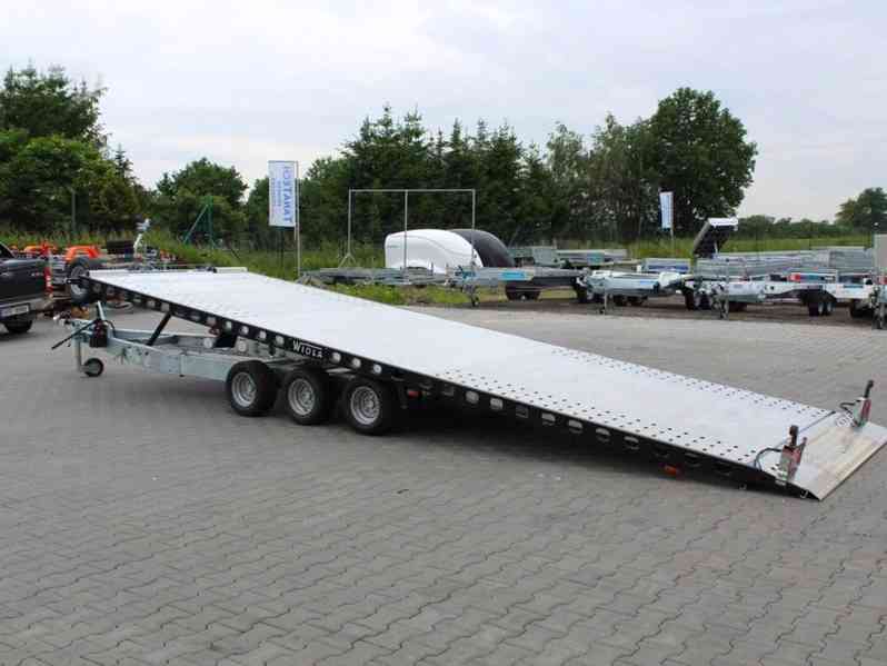 Přívěs Wiola L35G65P hydr. sklopný autopřepravník 6,5m 3,5t - foto 2