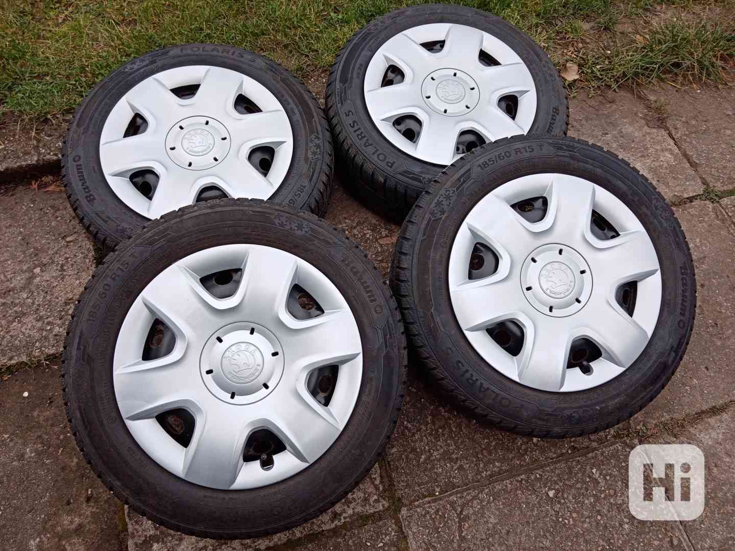 Zimní kola 15ky 5x100 pneu 99% Škoda Vw Seat Audi - dobírka - foto 1