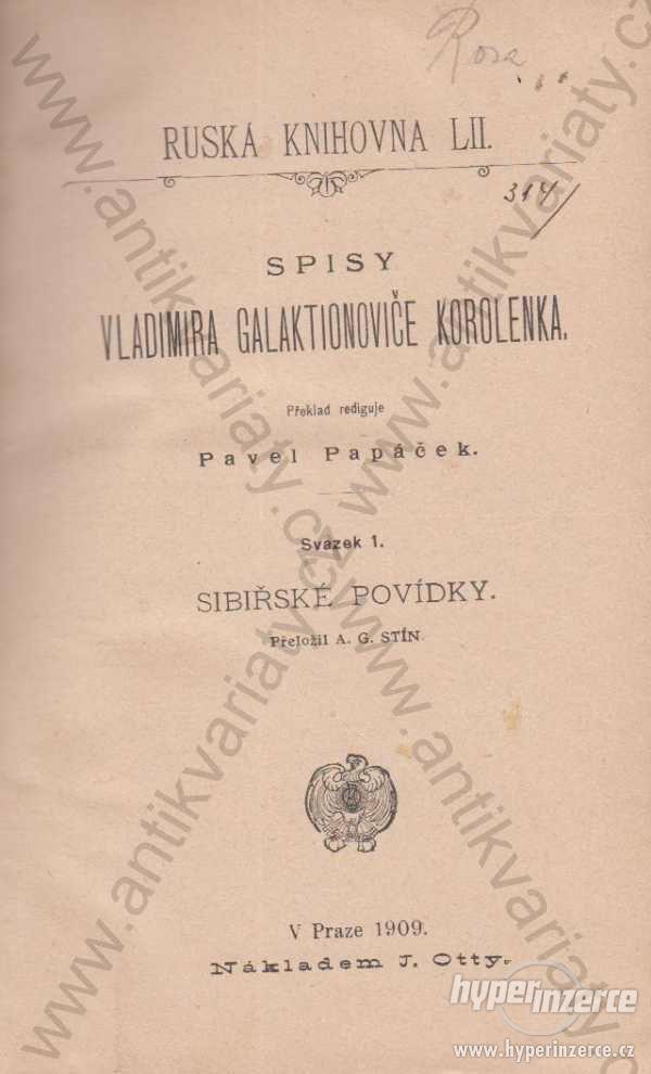 Spisy Vladimira Galaktionoviče Korolenka 1909 - foto 1