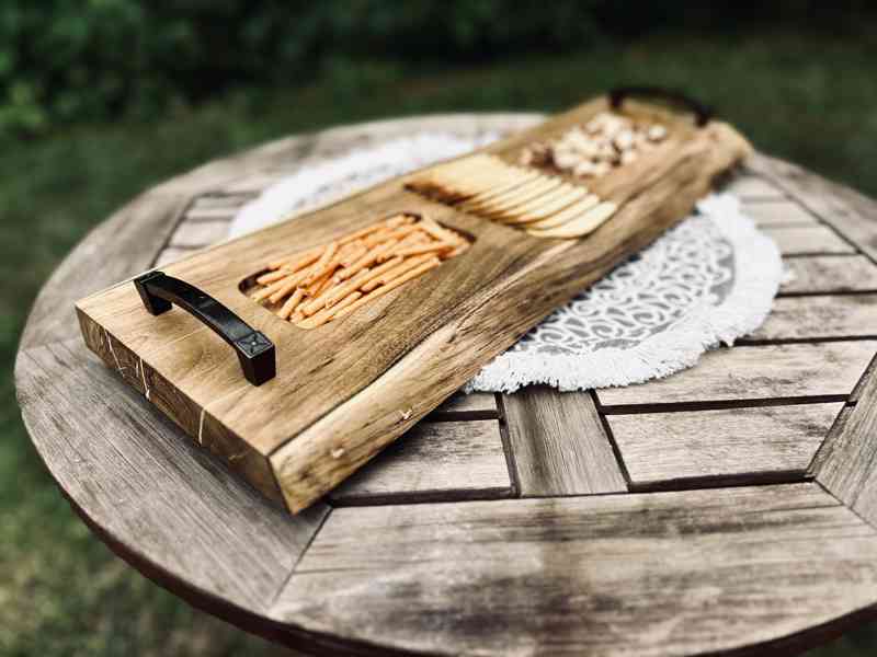 Ručne robený podnos z agátového dreva - foto 3