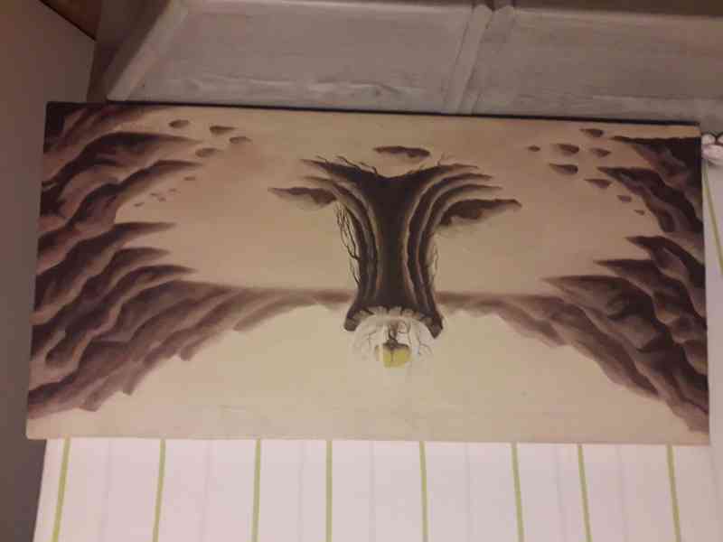 VELKÝ ORIGINÁLNÍ OBRAZ NA PLÁTNĚ – ATMOSFÉRICKÁ KRAJINA  - foto 1