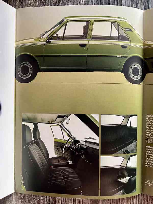 Dobový prospekt Škoda 105 serie ( 198X ) NL " užovka " - foto 9