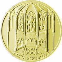 Zlatá mince 5000 Kč hrad Bezděz PROOF - foto 2