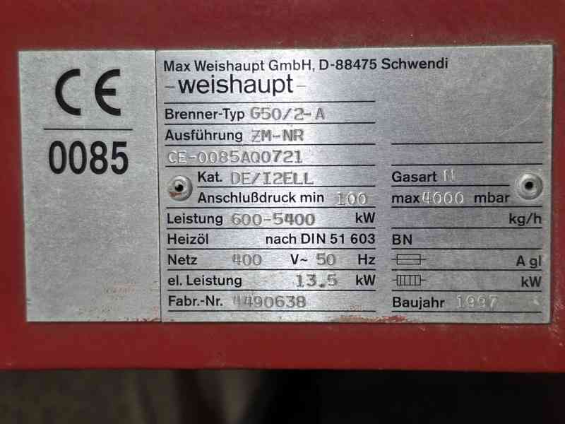 Použitý plynový hořák Weishaupt G50/2-A, r. v. 1997 - foto 6