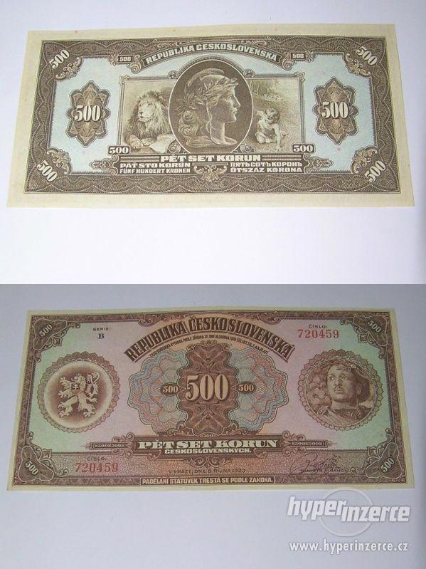 Kopie vzácných 1 republikových bankovek -- Mucha -- - foto 11