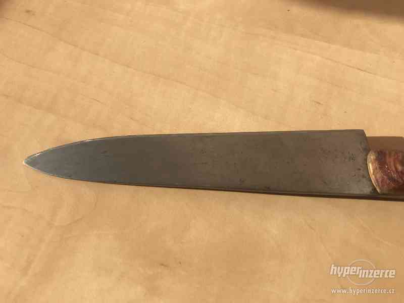 Výjimečný starý nůž s uhlíkovou čepelí - foto 4