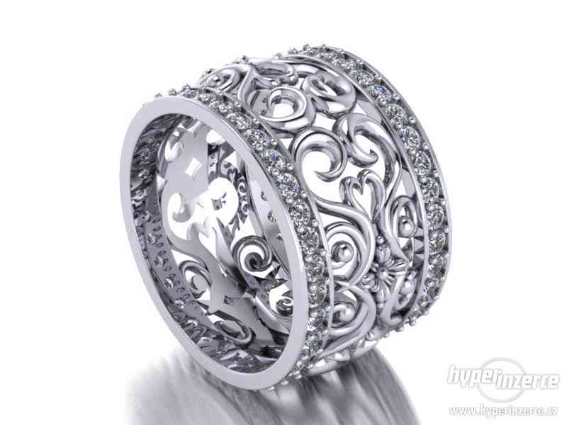 Luxusní stříbrný prsten catherina - foto 1