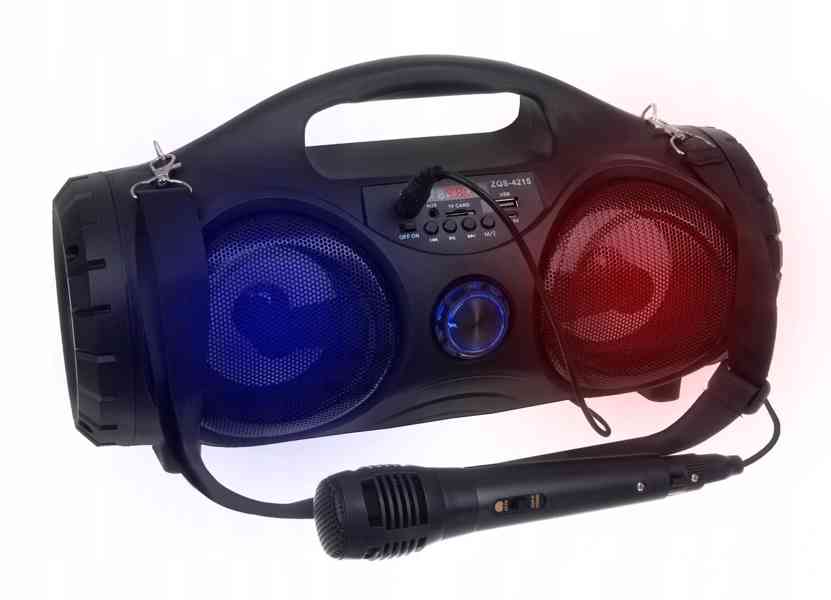 Party přenosný karaoke Bluetooth reproduktor s mikrofonem - foto 5