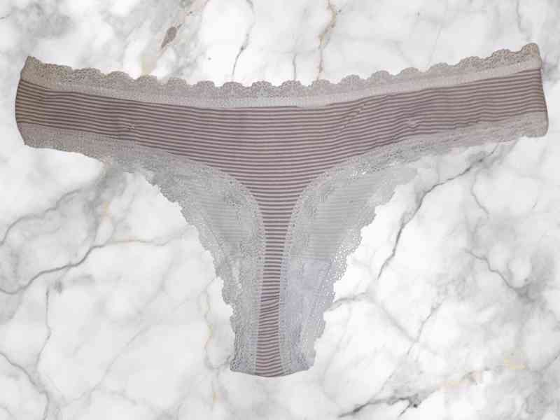 Výhodný SET 2x bavlněná krajková tanga (Proužek + Puntík) –  - foto 6
