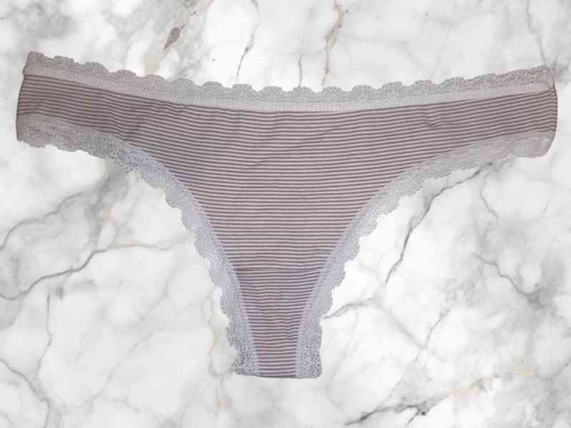 Výhodný SET 2x bavlněná krajková tanga (Proužek + Puntík) –  - foto 5