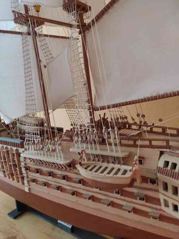 Santa Anna, model historické lodě, 100% ruční  práce - foto 4
