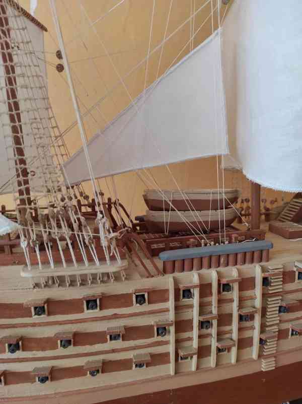 Santa Anna, model historické lodě, 100% ruční  práce - foto 3