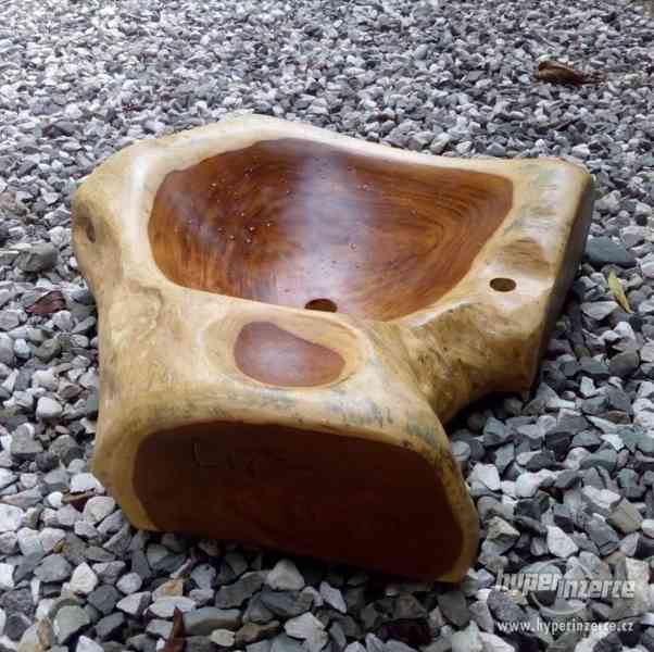 Prodám dřevěné umyvadlo z teaku (masiv) - foto 3