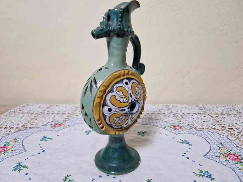 Velmi starý zajímavý fajánsový Džbán - foto 2