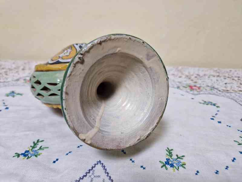 Velmi starý zajímavý fajánsový Džbán - foto 9