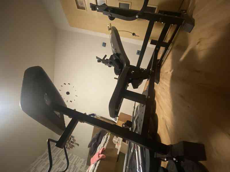 Multifunkční posilovací lavice + osy,jednoručky,145kg závaží - foto 8
