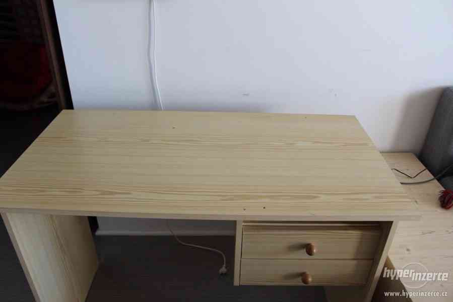 Psací stůl s odnímatelnou deskou  - borovice - foto 6
