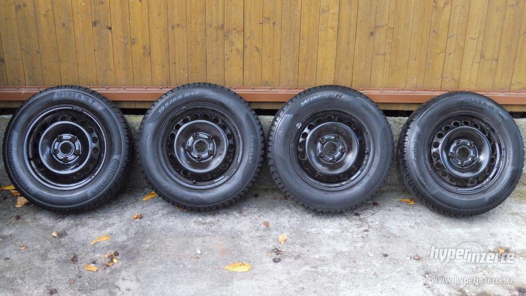ZIMNÍ SADA OCTAVIA2: PLECHÁČE R15 5x112 ET47 195/65/15 8mm - foto 1