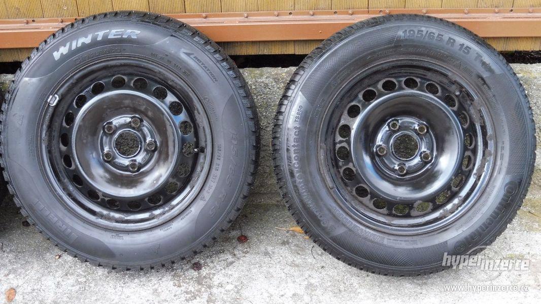 ZIMNÍ SADA OCTAVIA2: PLECHÁČE R15 5x112 ET47 195/65/15 8mm - foto 3