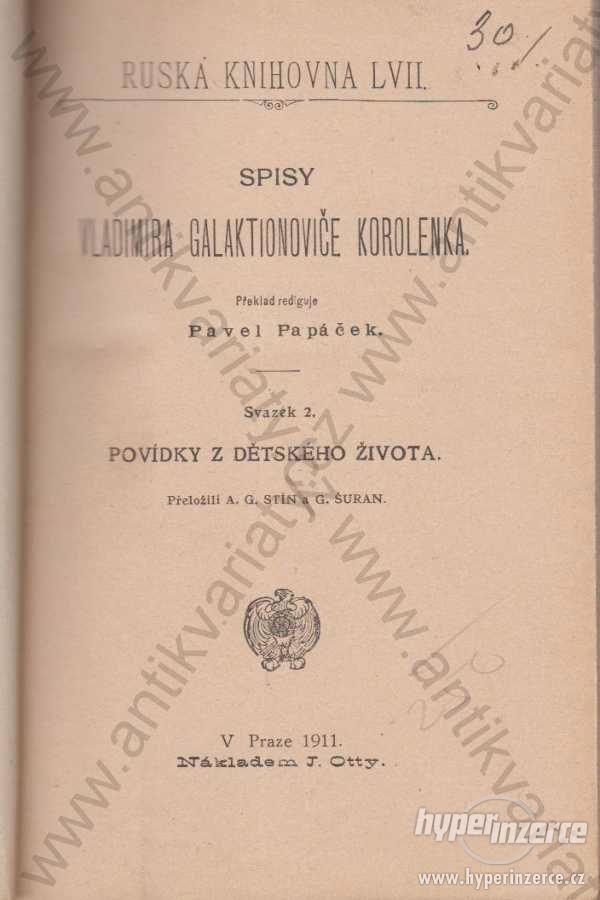 Spisy Vladimira Galaktionoviče Korolenka 1911 - foto 1