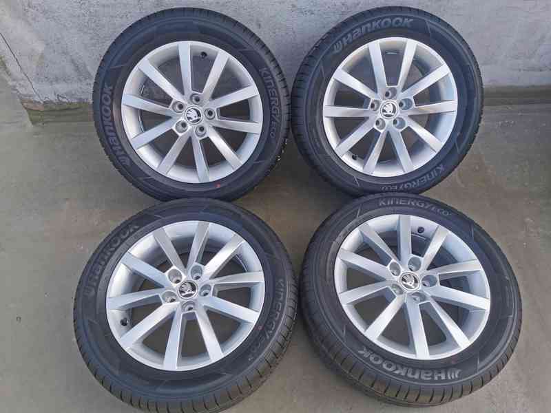 205/55R16 alu kola škoda scala 6x16 5x100 ET38 letní pneu  - foto 1