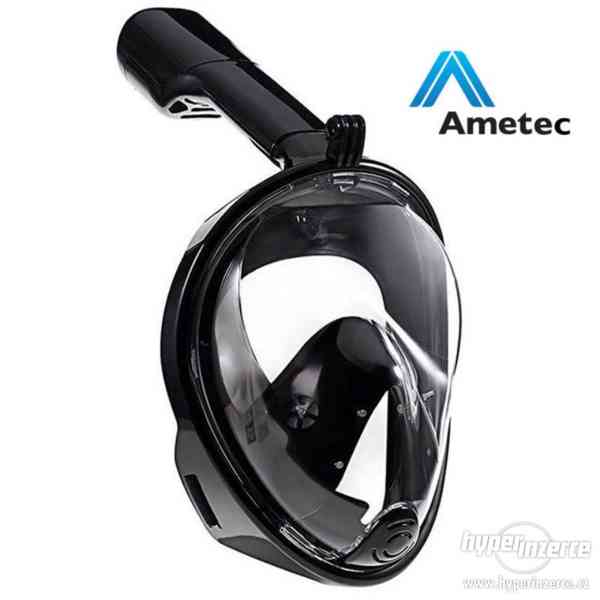 Nová celoobličejová potápěcí maska Ametec - černá - foto 1