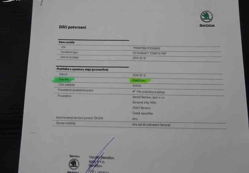Škoda Octavia 1.6 TDI r.v.2015 (66 kw) serviska ČR - foto 19