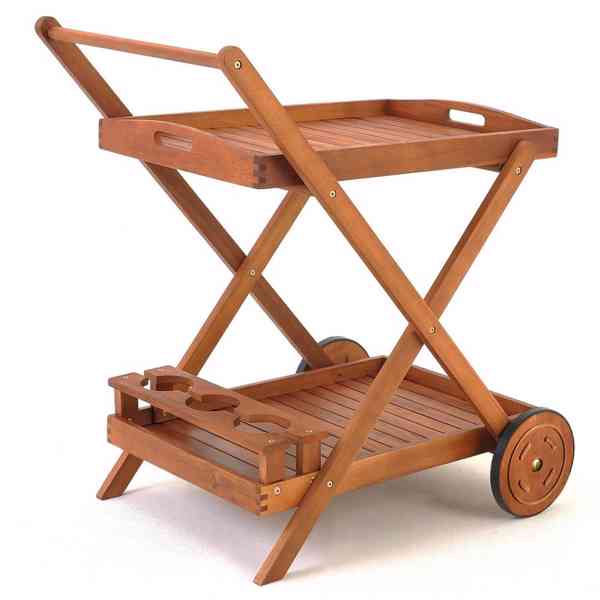 Servírovací vozík | akáciové dřevo - foto 1
