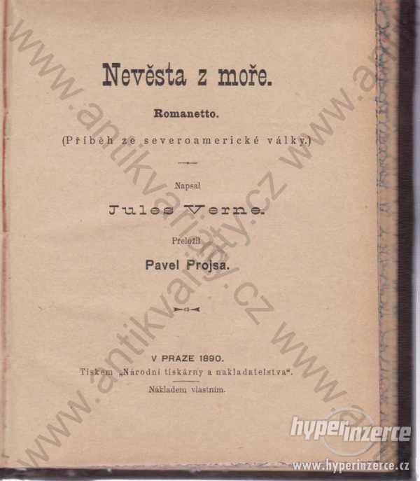 Nevěsta z moře Jules Verne 1890 - foto 1