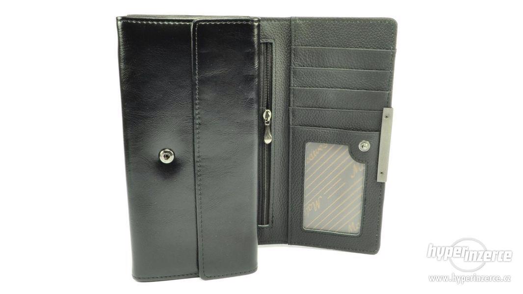 Černá dámská kožená peněženka - foto 6