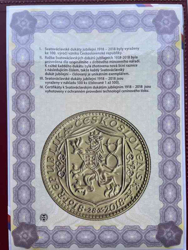 Jubilejní číslovaný svatováclavský dukát - foto 6