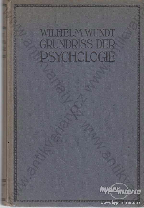 Grundriss der Psychologie Wilhelm Wundt 1920 - foto 1