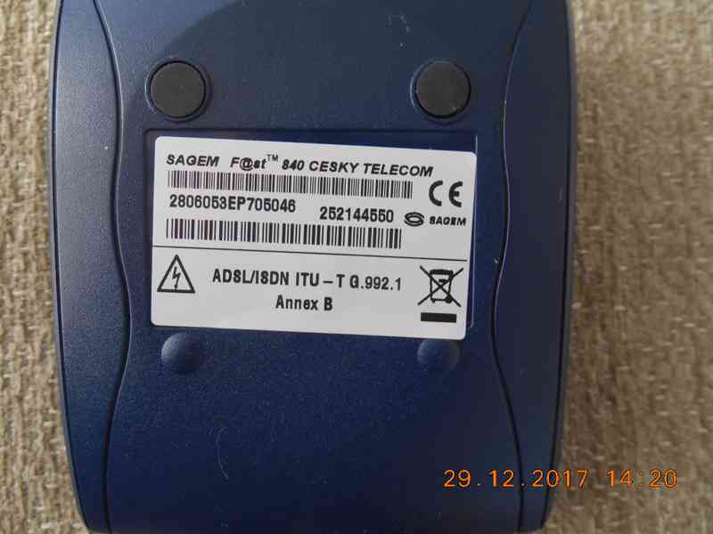 Prodám MODEM Sagem Fast 840 modrý - foto 2