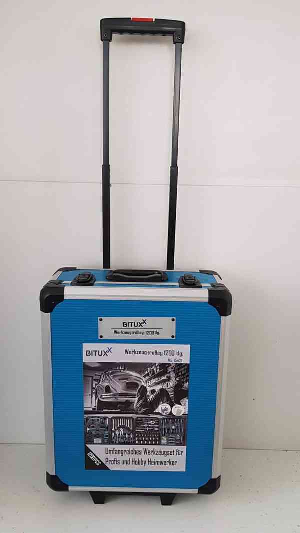 Kovový pojízdný kufr s nářadím - 1200 dílů - foto 4