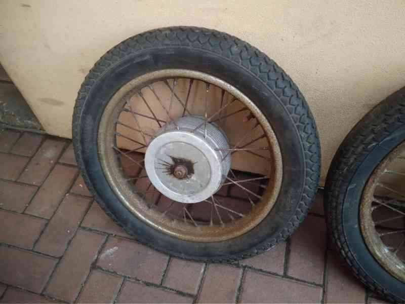 JAWA kompletní kola 16“ (3 ks) originál i původní stav  - foto 14